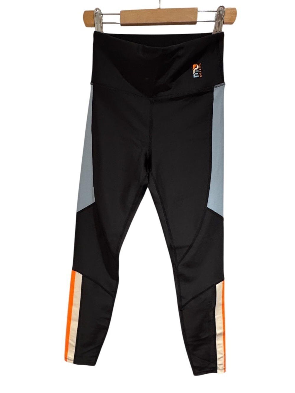 PE NATION black orange blue athletic leggings - size xs